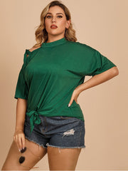 Langarm-T-Shirt mit Schulterriemen und Schleife, einfarbig 