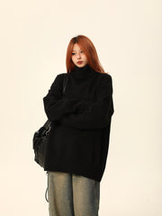 Rollkragenpullover im Boyfriend-Stil