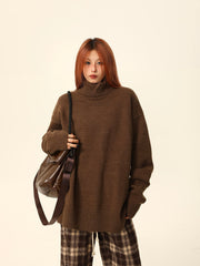 Rollkragenpullover im Boyfriend-Stil