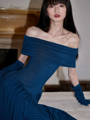 Azure Grace schulterfreies Abendkleid