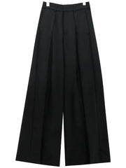 Dramatische schwarze Palazzo-Hose mit weitem Bein