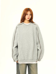 Sweatshirt mit seitlichem Reißverschluss