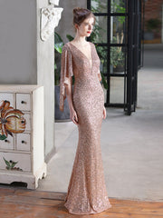 Elegantes Abendkleid mit Engelsflügeln 