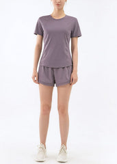 Slim Fit T-Shirt mit Mesh-Rückenteil