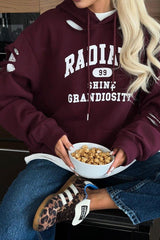 Retro-Sweatshirt mit Used-Look und Lochmuster