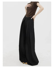 Dramatische schwarze Palazzo-Hose mit weitem Bein