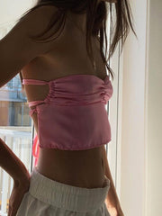Ärmelloses Crop-Top mit Neckholder 