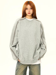 Sweatshirt mit seitlichem Reißverschluss
