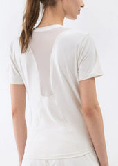 Slim Fit T-Shirt mit Mesh-Rückenteil