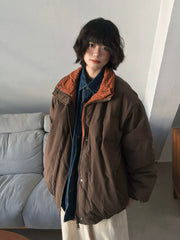Wendbare braune Baumwolljacke