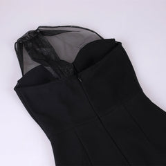 Ärmelloses, asymmetrisches Midi-Bandagenkleid mit einem Träger (PF091910)