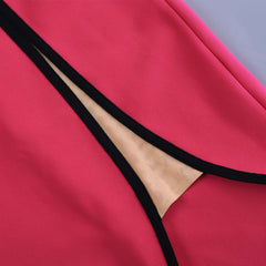 Ärmelloses Mini-Bandagenkleid mit V-Ausschnitt aus Mesh, PF21102