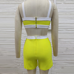 Trägerloses, ärmelloses Set mit freiliegender Taille PH01173