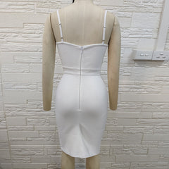 Trägerloses, rückenfreies Mini-Bandagenkleid PH0511