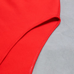 Neckholder-Kleid, ärmellos, mit Cut-Outs, Midi-Bandagenkleid PZC1743