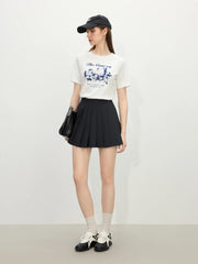 Minimalistisches, locker sitzendes T-Shirt aus reiner Baumwolle