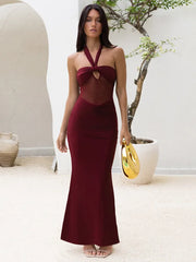 Durchsichtiges Club-Bodycon-Kleid aus hohlem Netzstoff