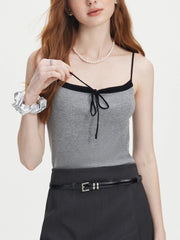 Zweiteiliges Strick-Camisole mit Schleife