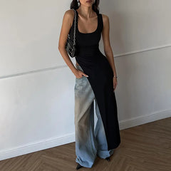 Rückenfreies, trägerloses, schmal geschnittenes Crop-Top