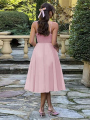 Träger-A-Linien-Party-Midikleid