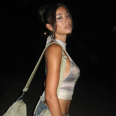Kryptografisches Halter-Crop-Top