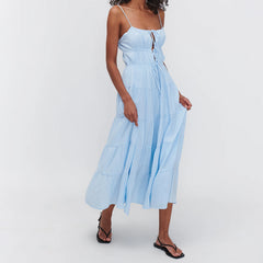 Rüschen-Unterkleid mit Bindeband vorne, Urlaubskleid