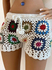 Strand-Lounge-Shorts mit Hohl-Aus-Design