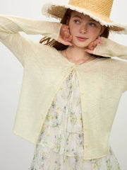 Dünner, langärmeliger Strickcardigan für den Sommer
