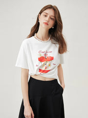 Bedrucktes Freizeit-T-Shirt für Pendler