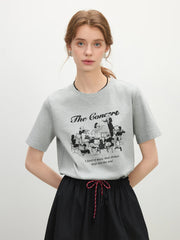 Minimalistisches, locker sitzendes T-Shirt aus reiner Baumwolle
