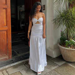 Strandurlaub trägerloses, luftiges Ballkleid