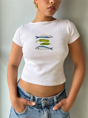 Slim-Fit-T-Shirt mit Fruchtprint