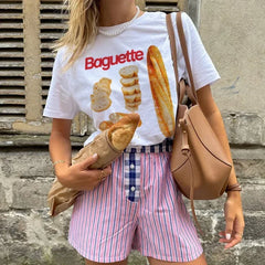 Baguette-Brot-T-Shirt für den Sommer