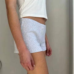 Verwaschene, lockere Retro-Denim-Shorts