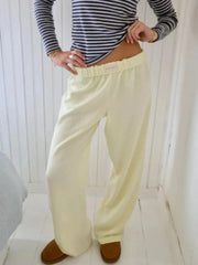 Baumwollhose mit geradem Bein und Taschen