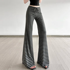 Gestreifte Homewear Bootcut-Hose