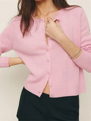 Strickcardigan mit langen Ärmeln und Knopfleiste