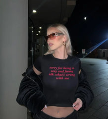 High Street Letter Vintage Crop T-Shirt