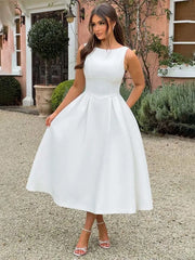 Wickelkleid in A-Linien-Länge mit Falten