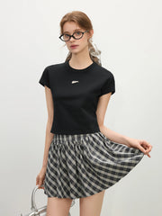 Sonnenschutz-schmal geschnittenes Cropped-T-Shirt