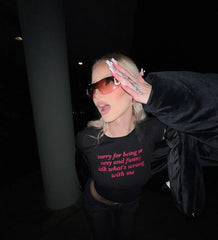 High Street Letter Vintage Crop T-Shirt