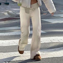 Rosa Basic-Hose mit niedrigem Bund