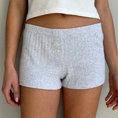 Verwaschene, lockere Retro-Denim-Shorts