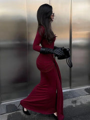 Gerafftes, figurbetontes Maxikleid mit Twist-Splice