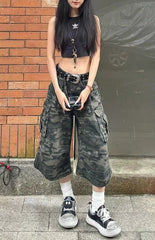 Camouflage-Hose mit geradem Bein
