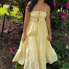 Rüschen-Unterkleid mit Bindeband vorne, Urlaubskleid