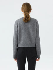 Jacquard-Strickjacke mit Rundhalsausschnitt fürs Büro