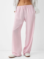 Gestreifte rosa-blaue gerade Hose