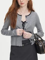 Zweiteiliges Strick-Camisole mit Schleife