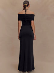 Trägerloses, ärmelloses, langes, figurbetontes Clubkleid